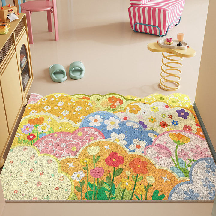 Floral Patterned Entrance Rug