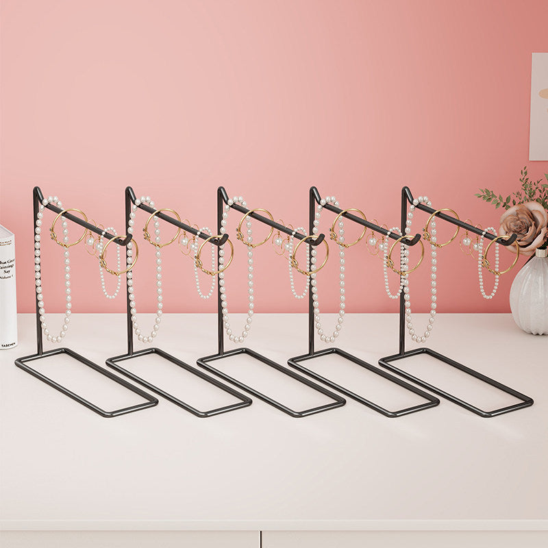 Metal T-Bar Jewelry Display Stand Pair
