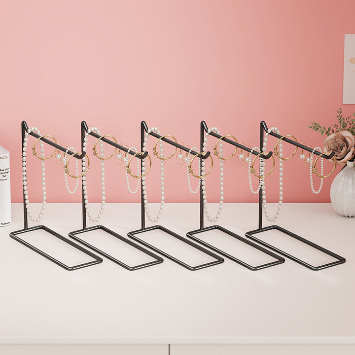 Metal T-Bar Jewelry Display Stand Pair