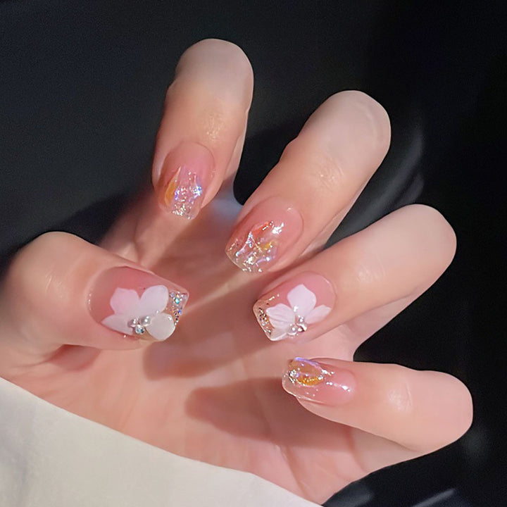 Floral Acrylic Nail Art