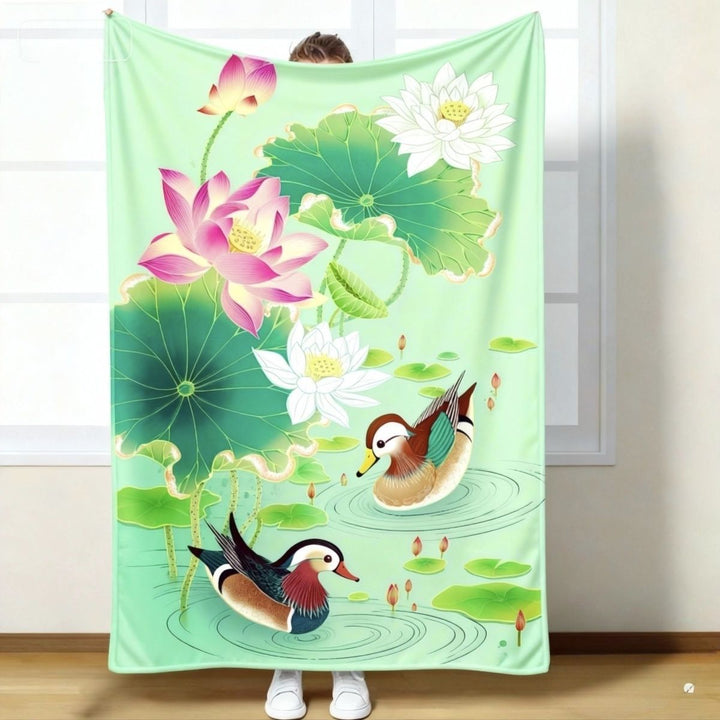 Artistic Nature-Inspired Throw Blanket