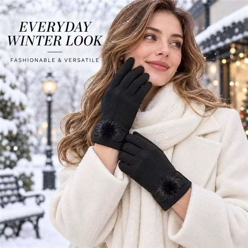 Winter Plaid Pattern Touchscreen Gloves Stornfield