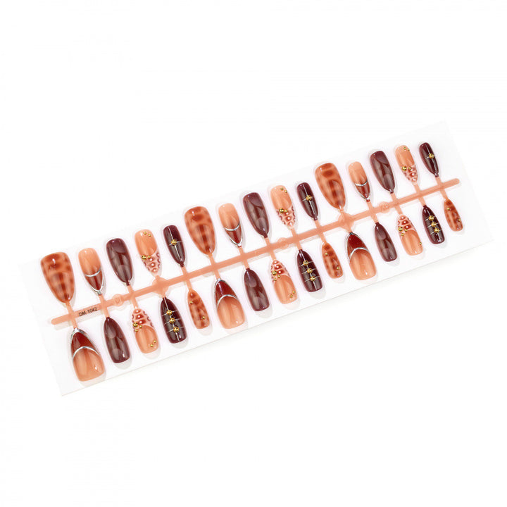 Artistic Glossy Press-On Nail Set