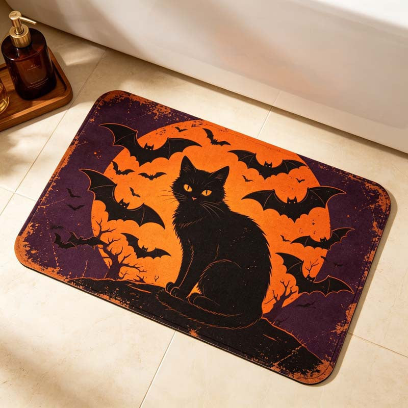 Halloween-Themed Soft Bath Mat for Bathroom