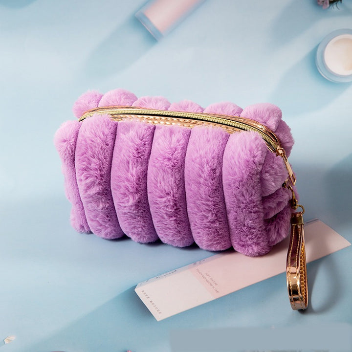 Elegant Quilted Plush Clutch