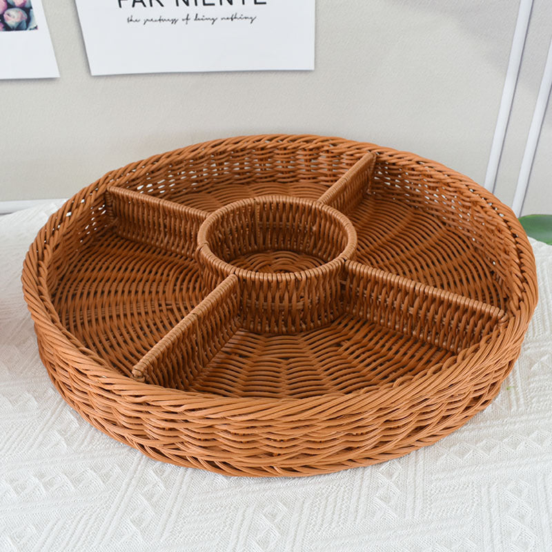 Artisan Woven Round Storage Tray Stornfield