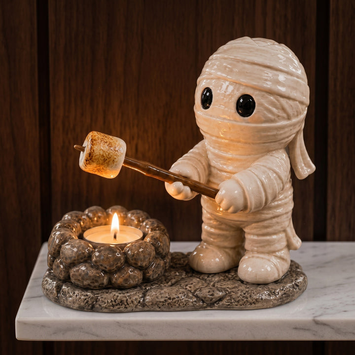 Decorative mummy figure with candle holder Stornfield