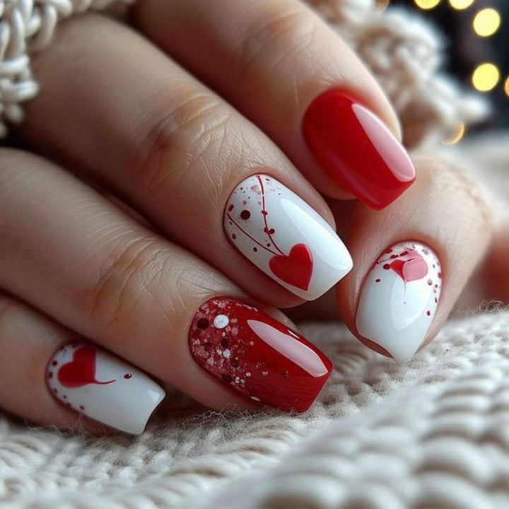 Artificial nails with creative heart design Stornfield