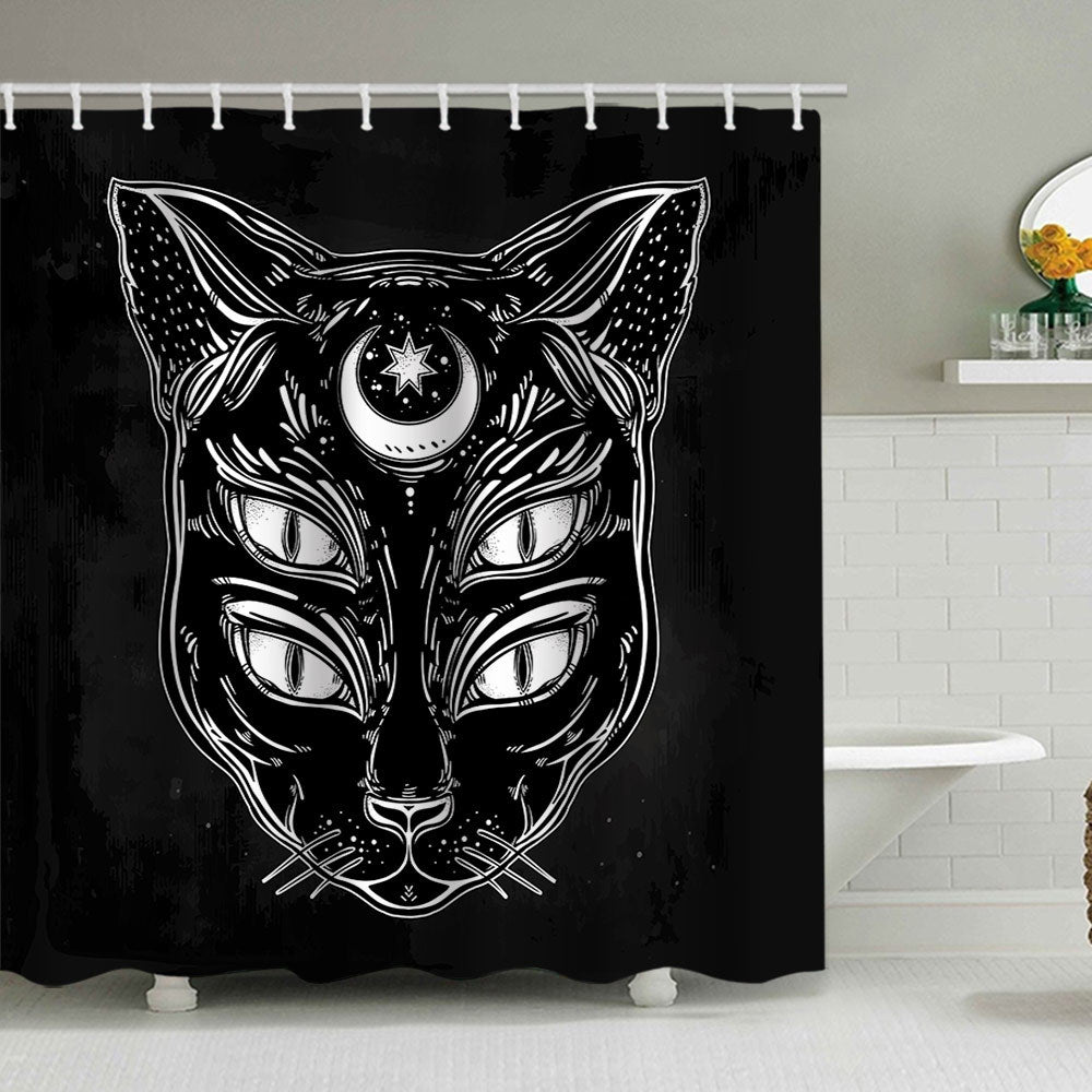 Artistic Dog Illustration Shower Curtain Stornfield