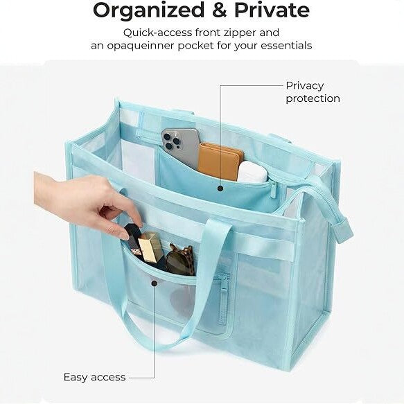 Transparent shopping bag with elegant details Stornfield