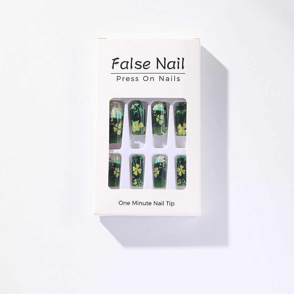 Botanical Design Acrylic Nails Stornfield