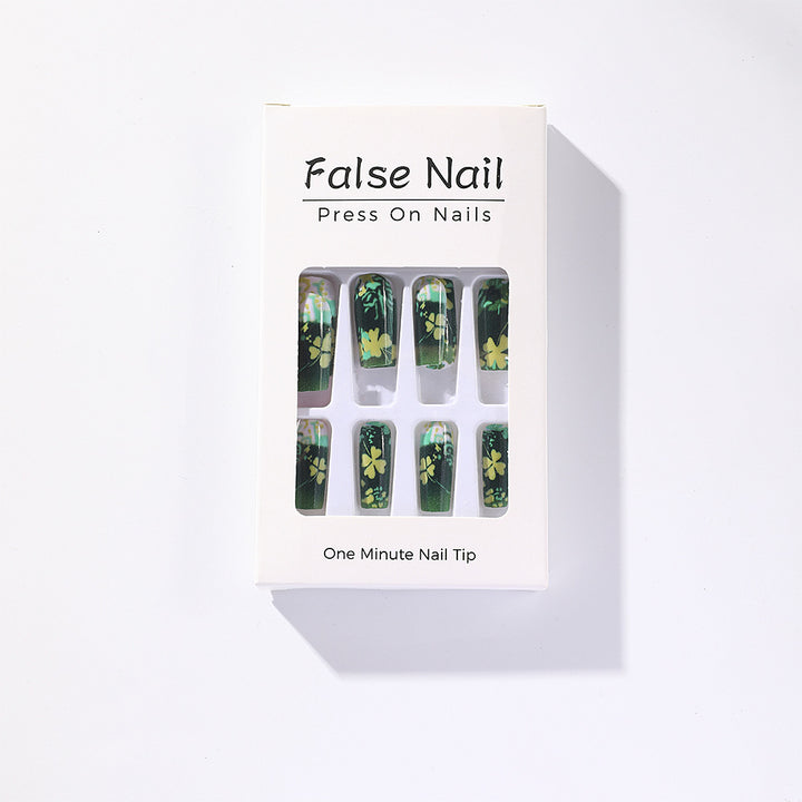 Botanical Design Acrylic Nails Stornfield