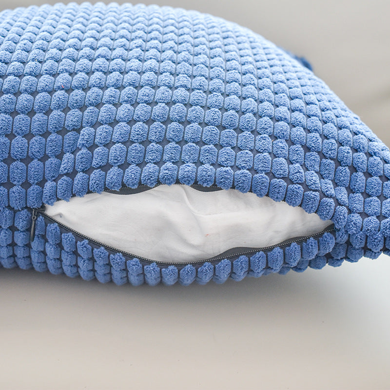 Textured Waffle-Weave Cotton Lumbar and Square Pillow Covers Set