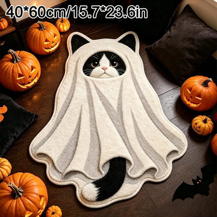 Cute Cat-Themed Plush Bath Mat