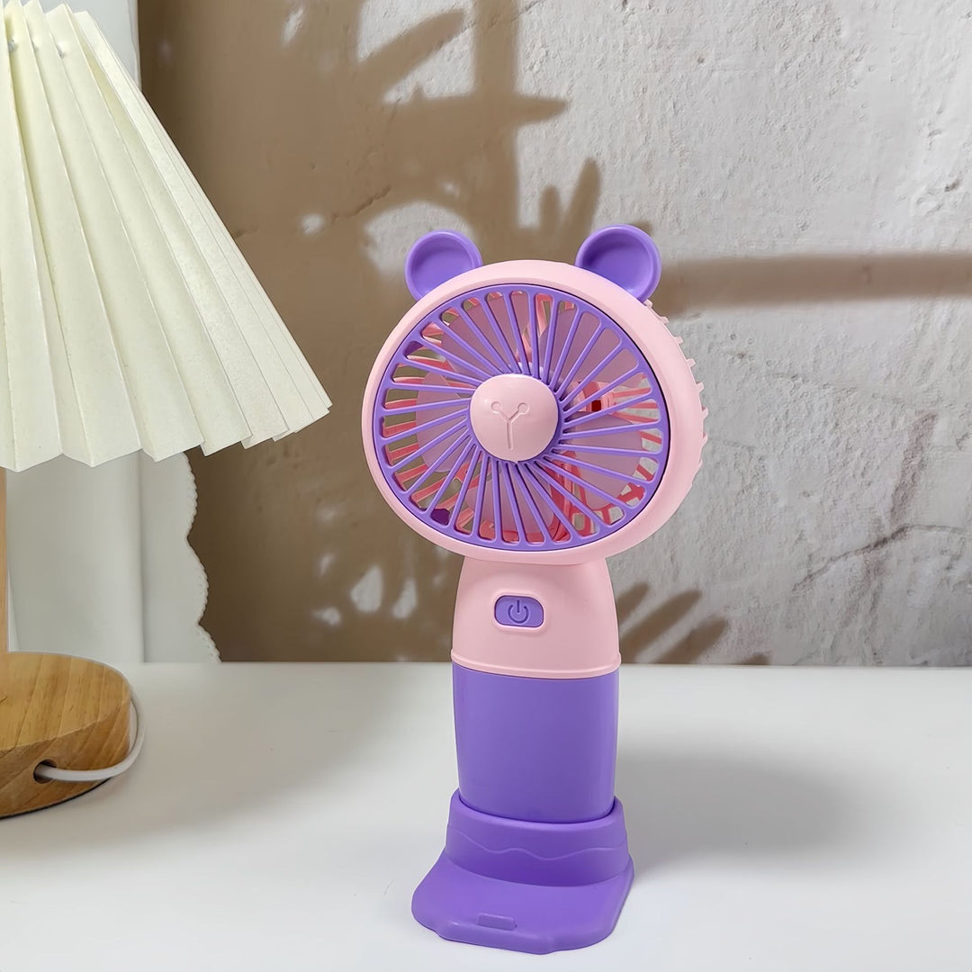 Ladies Portable Hand Fan with Animal Ears Stornfield
