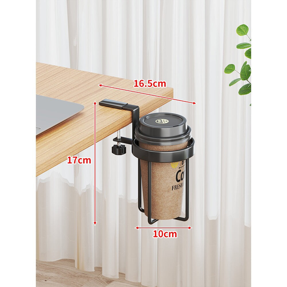 Clamp-On Desktop Cup and Bottle Holder