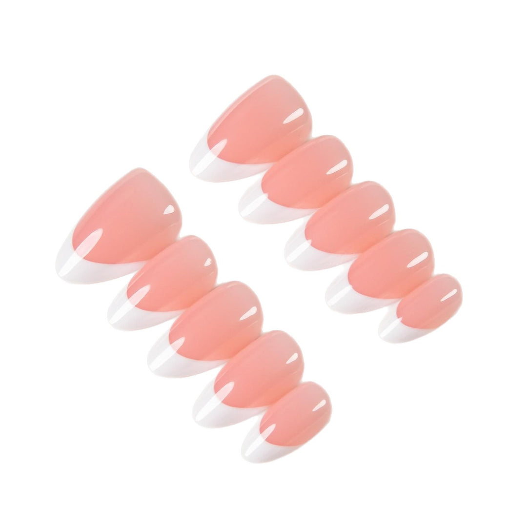 Elegant French Tip Press-On Nails  1791254985