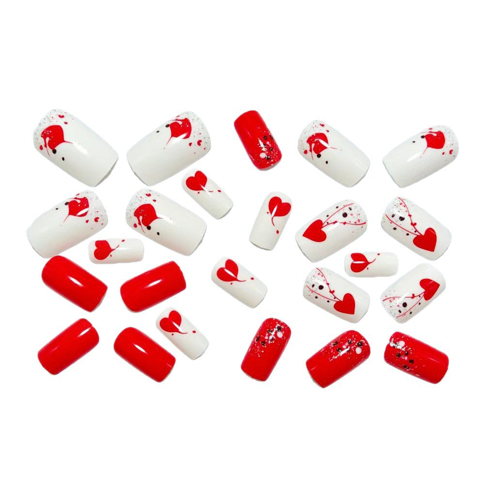 Artificial nails with creative heart design Stornfield