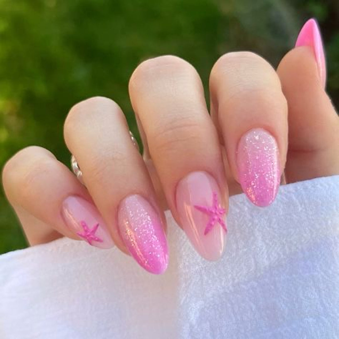 Artificial nail art with playful dots and bows Stornfield