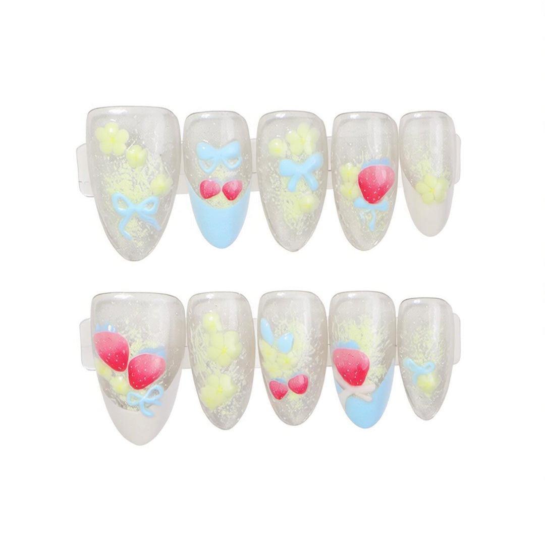 Playful Decorative Press-On Nail Set Stornfield
