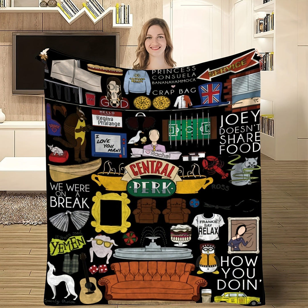 Cozy Graphic Fleece Blanket