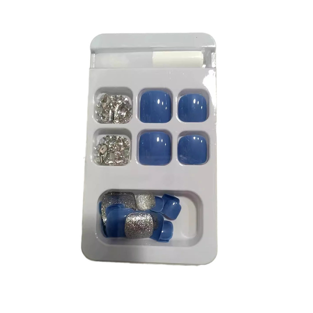 Decorative Press-On Nail Kit with Rhinestone Accents Stornfield