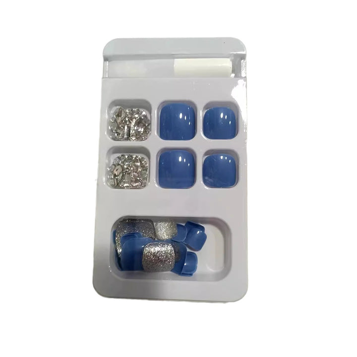 Decorative Press-On Nail Kit with Rhinestone Accents Stornfield