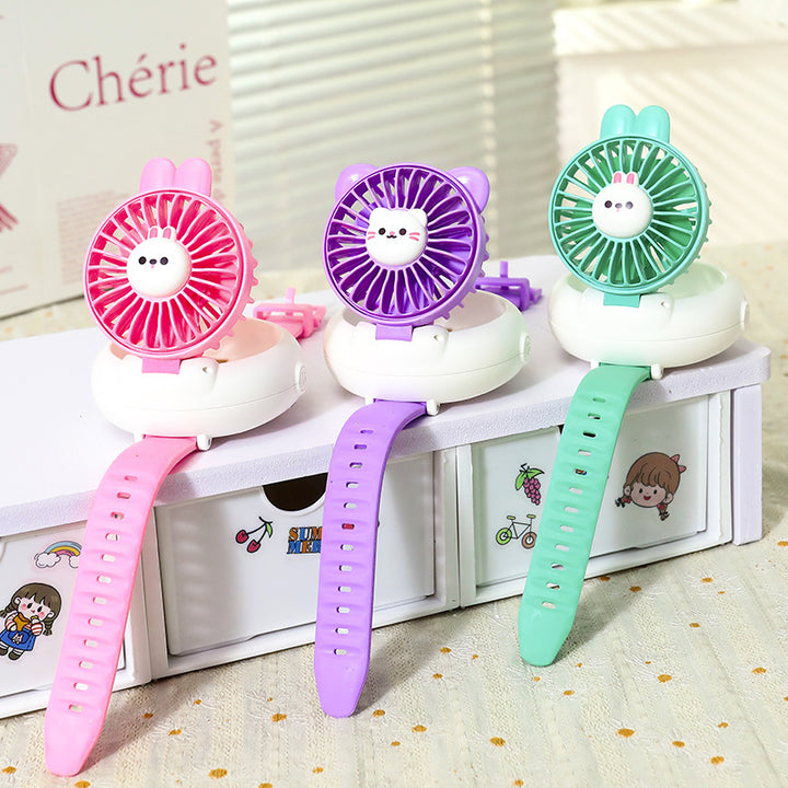 Women's portable handheld fan in cute rabbit design Stornfield