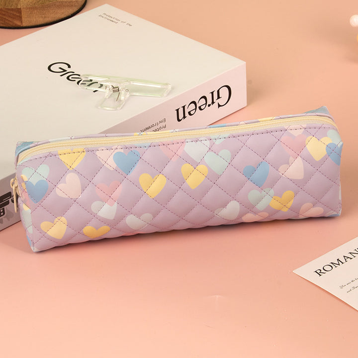 Quilted Heart Pattern Pencil Case Stornfield