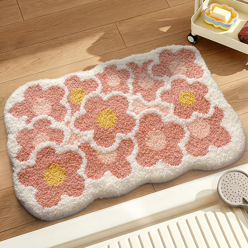 Floral Design Bath Mat