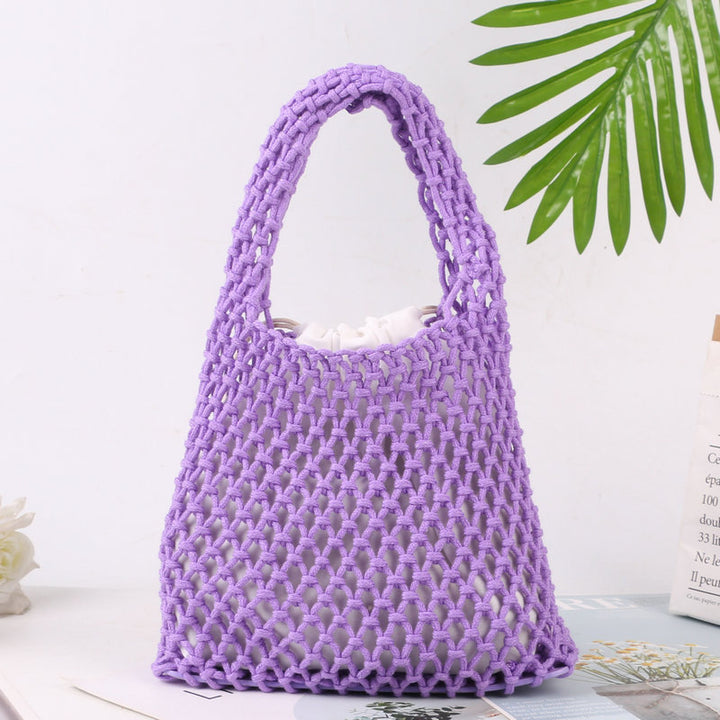 Hand-knotted tote bag made of natural cotton Stornfield