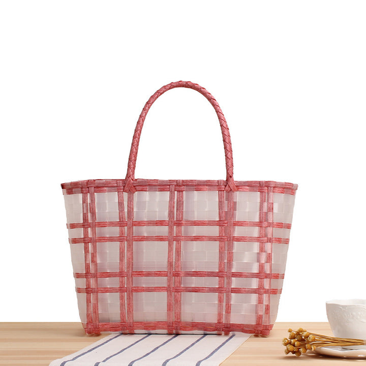 Spacious beach bag with transparent design Stornfield