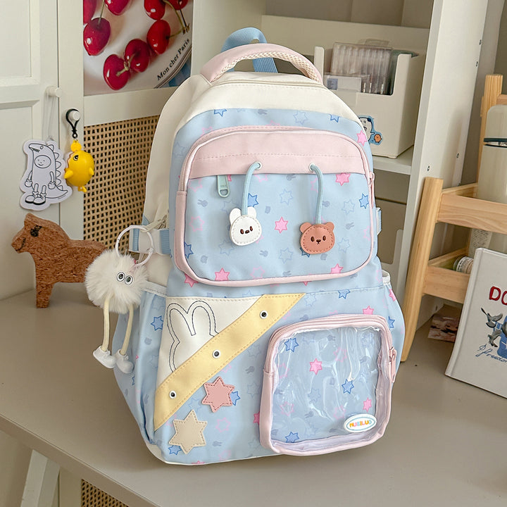 Playful Embroidered Star-Themed Backpack Stornfield