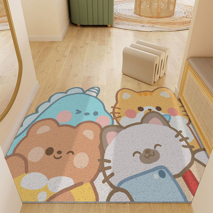 Cartoon-Themed Plush Bath Mat