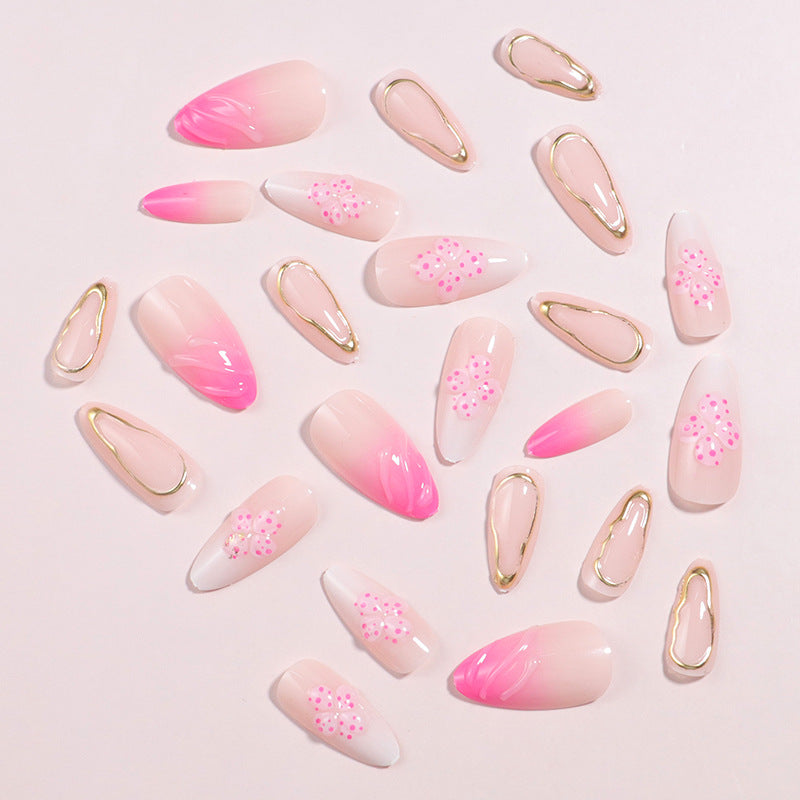 Elegant Ombre Floral Design Press-On Nails Stornfield