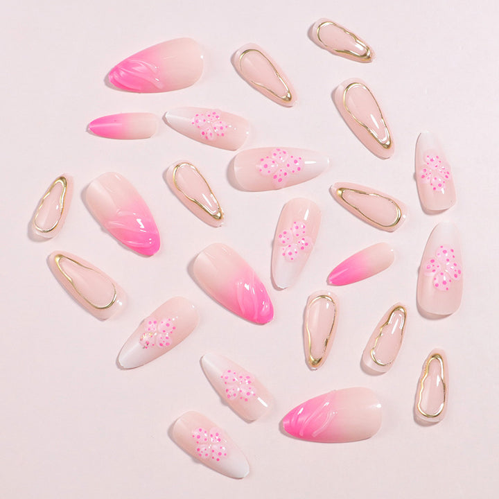 Elegant Ombre Floral Design Press-On Nails Stornfield
