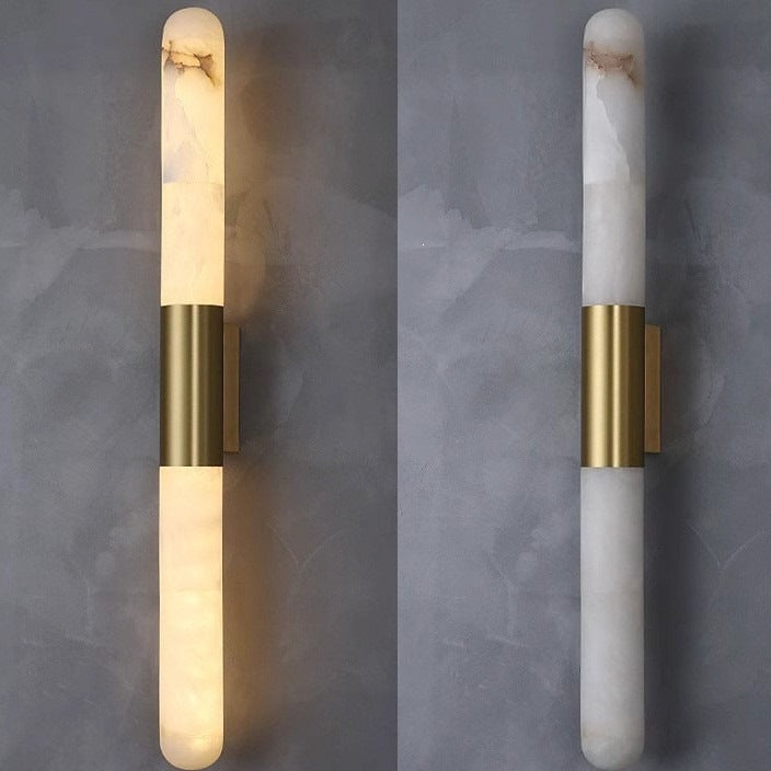 Modern Marble and Brass Wall Light