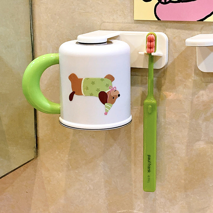 Wall-mounted toothbrush holder with cute dog design Stornfield