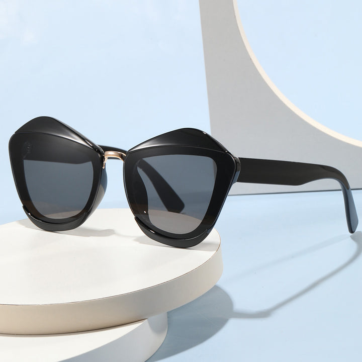 Women striking designer sunglasses with extravagant frame Stornfield