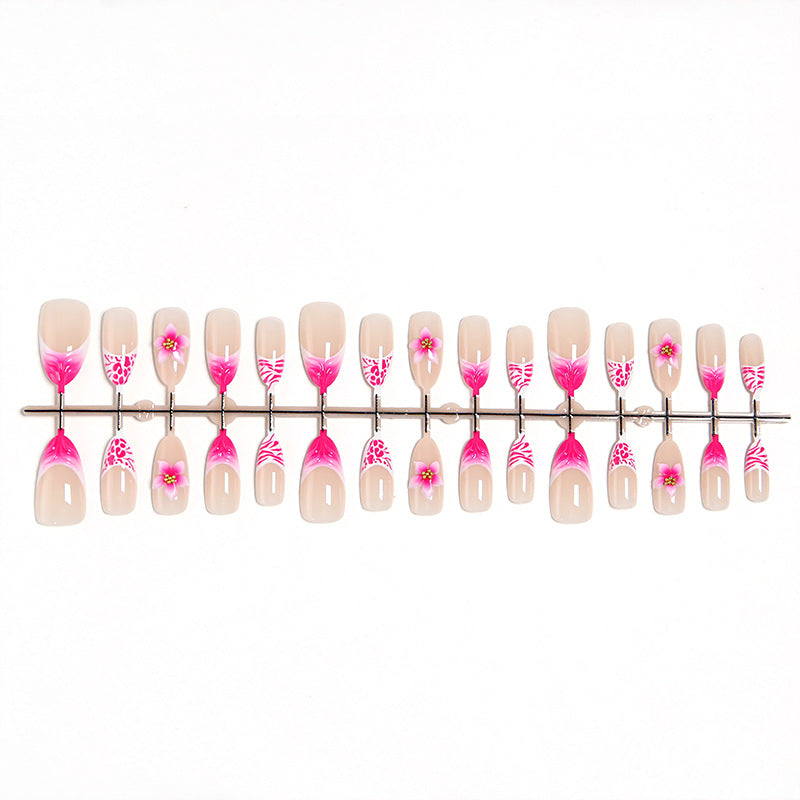 Nail Art Set with Floral Design and Glitter Details Stornfield