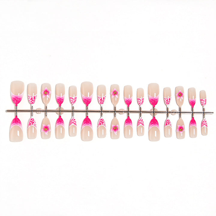 Nail Art Set with Floral Design and Glitter Details Stornfield