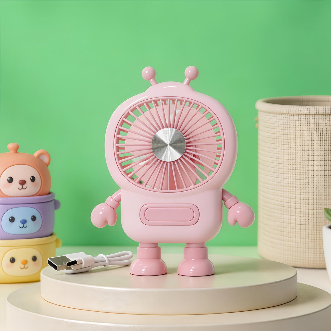 Women's portable mini fan in creative robot design Stornfield