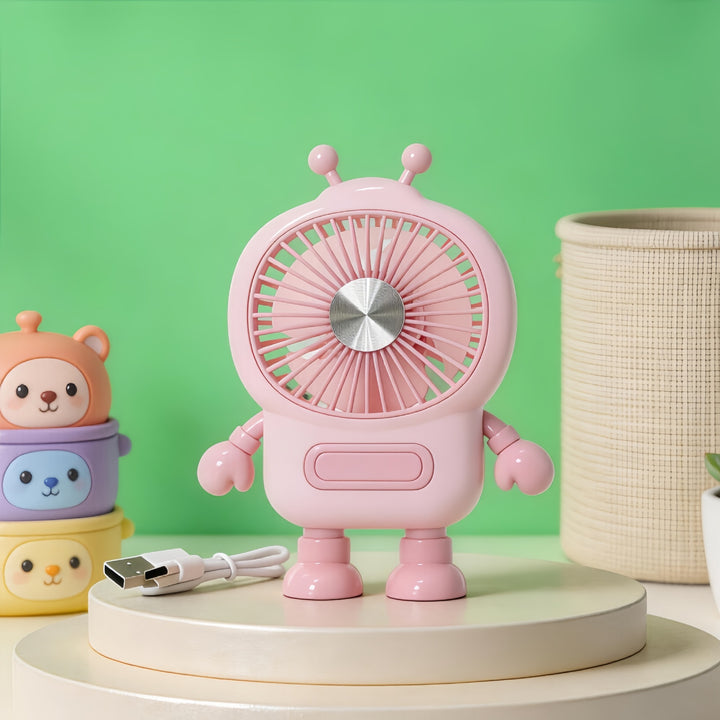 Women's portable mini fan in creative robot design Stornfield