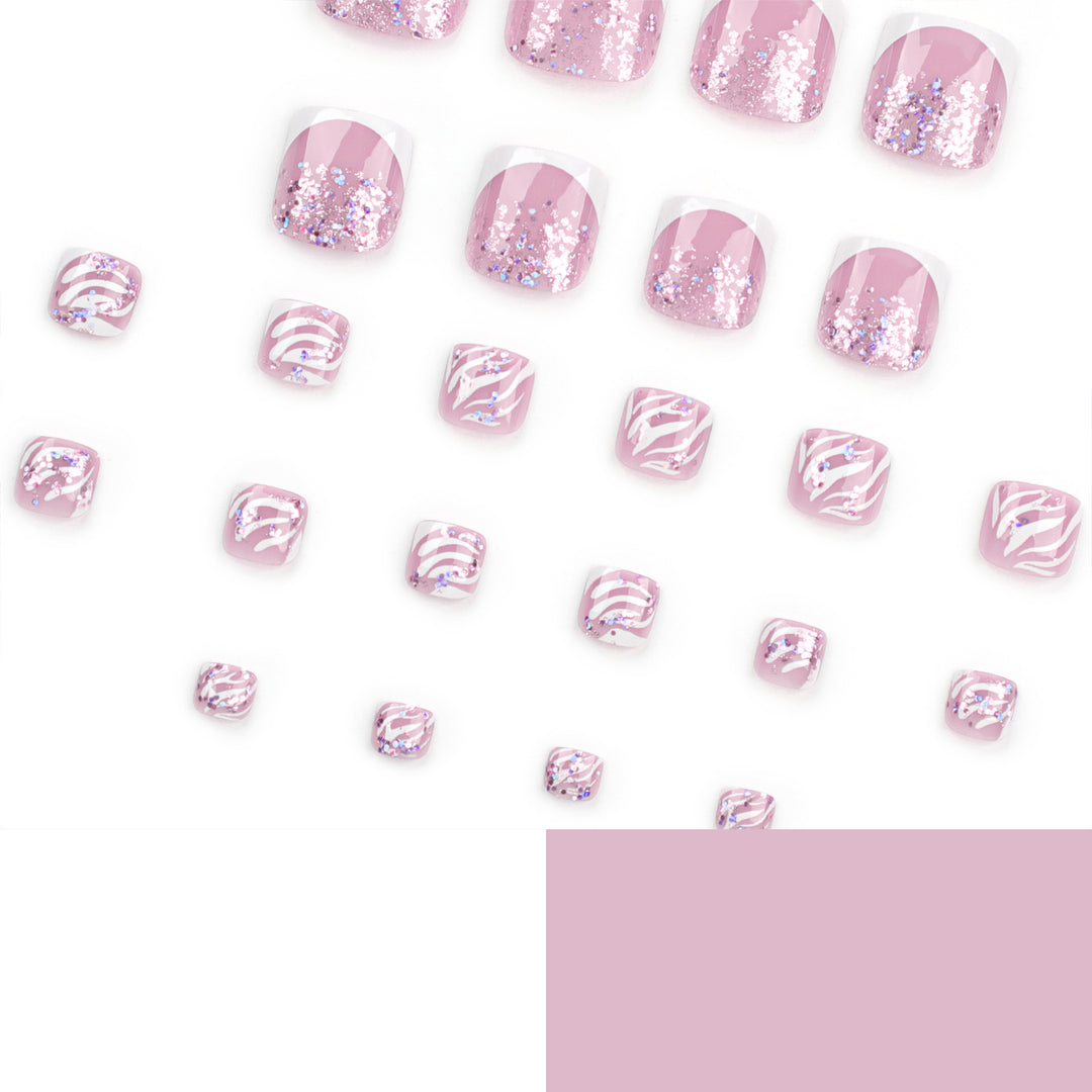 Artful toenail design with glamorous accents Stornfield