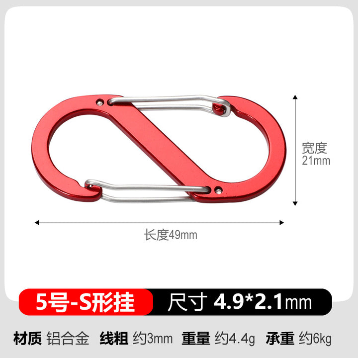 Aluminium carabiner with safety snap Stornfield