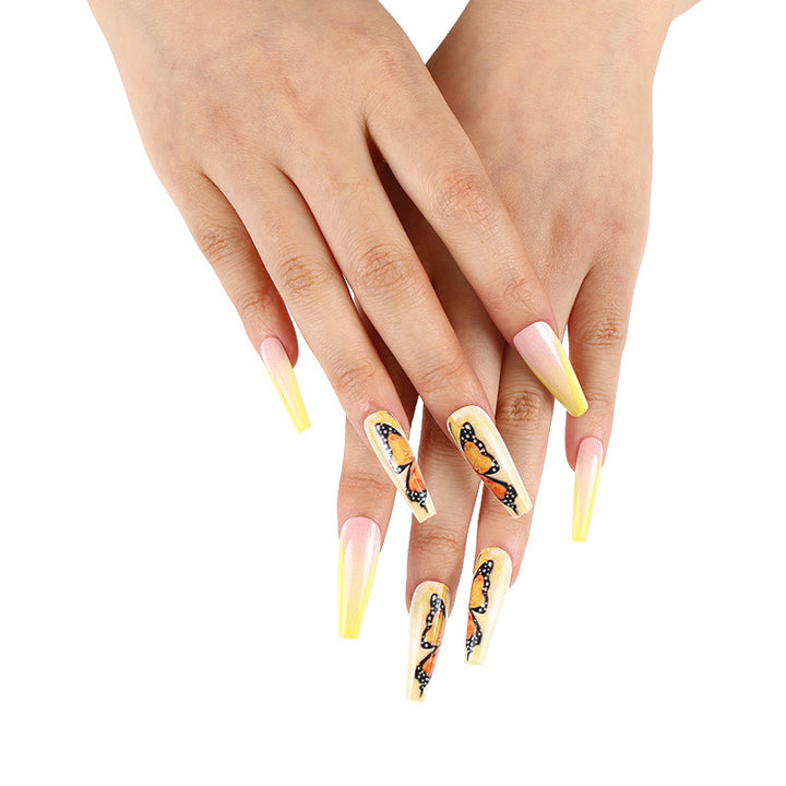 Art nails with butterfly motif Stornfield