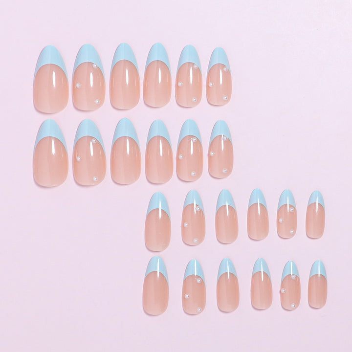 Elegant French Tip Press-On Nail Set Stornfield
