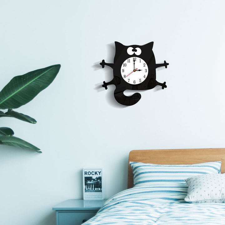 Stornfield | Silent Wall Clock Cat Decoration for Kids Room