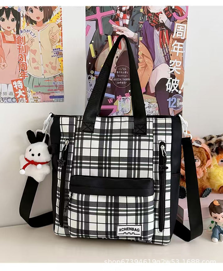 Stylish Plaid School Backpack Stornfield