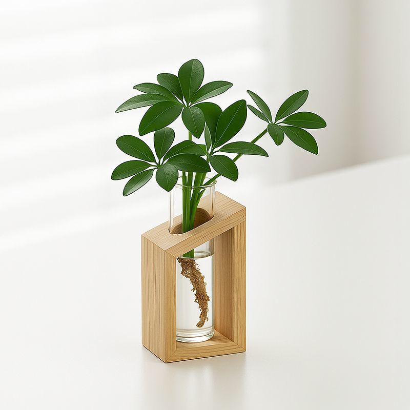 Elegant Glass Plant Holder Set for Home Decor